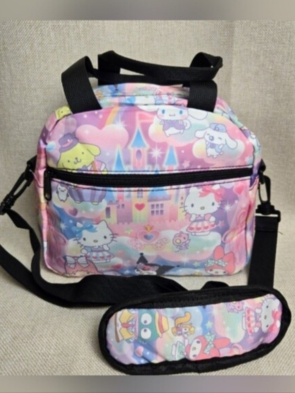 Anime Cinnamoroll Insulated Lunch Bag Medium Crossbody Snacks Cooler Kids Kuromi